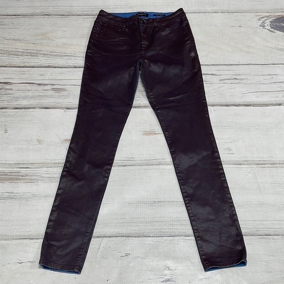 ROBERT RODRIGUEZ Jeans Waxed Denim Burgundy High Rise Mi Cielo Size 29 - Picture 3 of 10